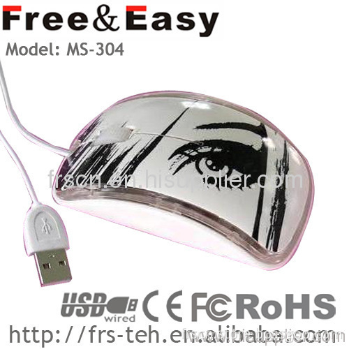 Ms-304 Water Transfer Painting Mouse Surface Treatment Wired Mouse 